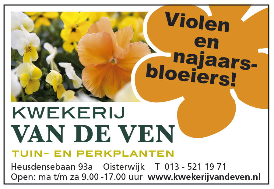 violen en vaste planten voorjaar advertentie